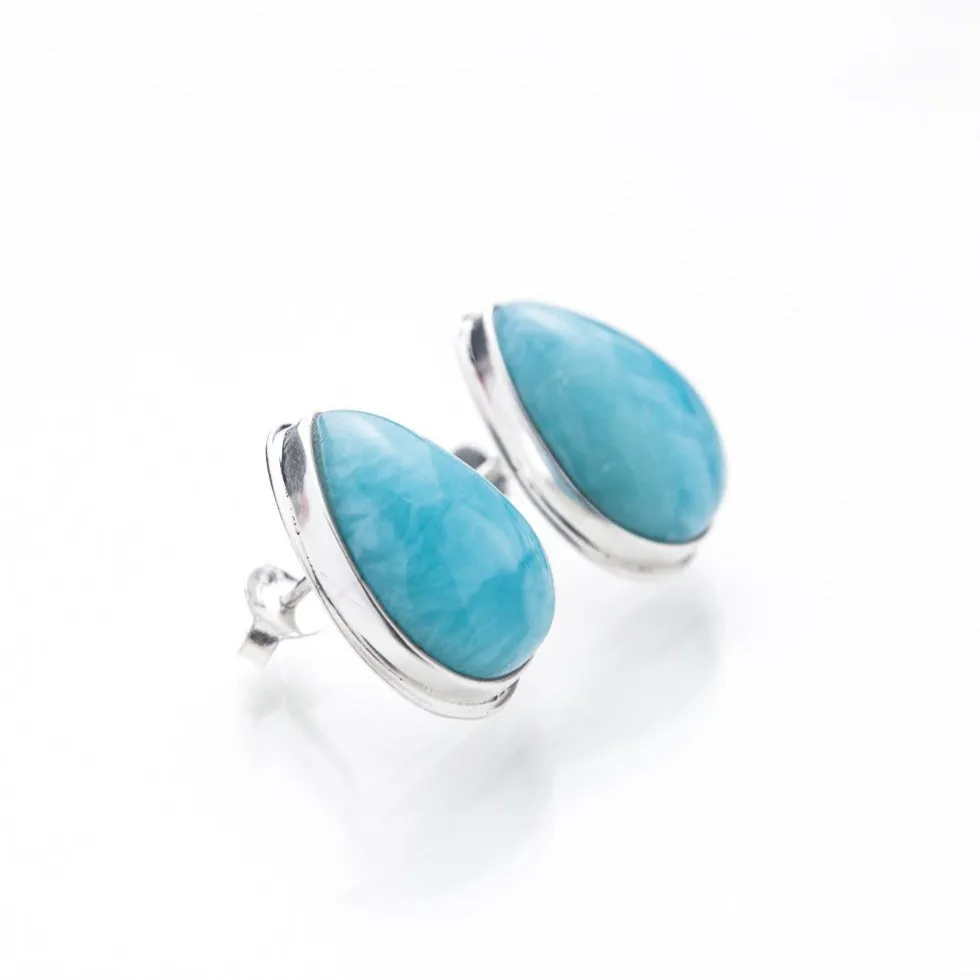 Teardrop Larimar Earrings Oona