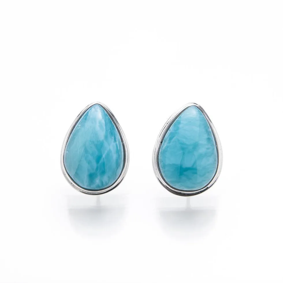 Teardrop Larimar Earrings Oona