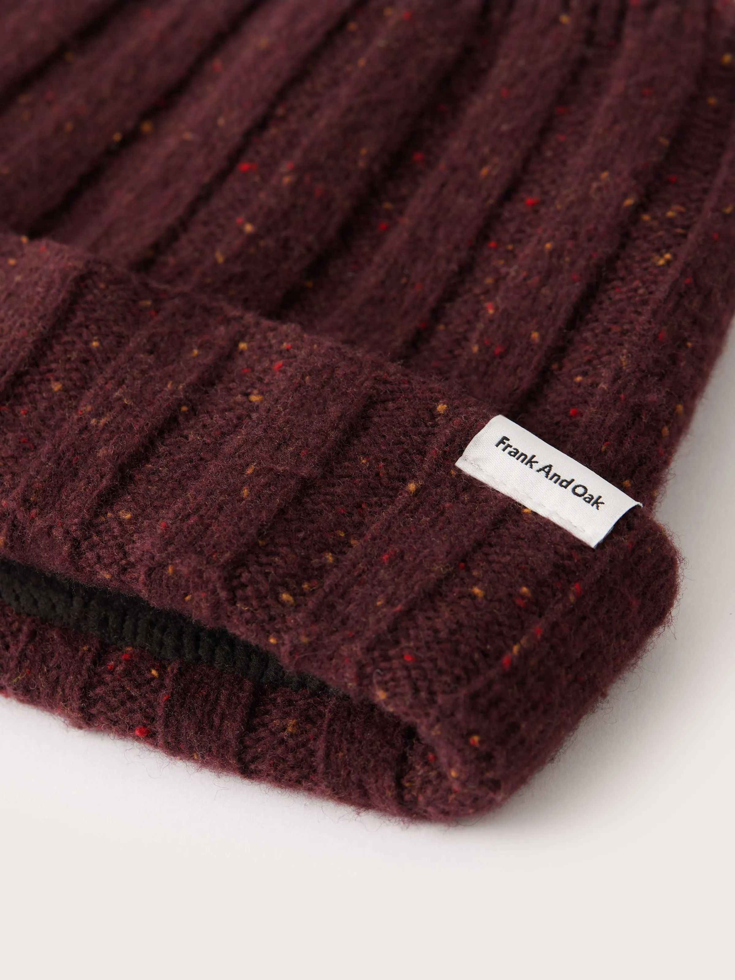 The Donegal Wool Beanie in Burgundy