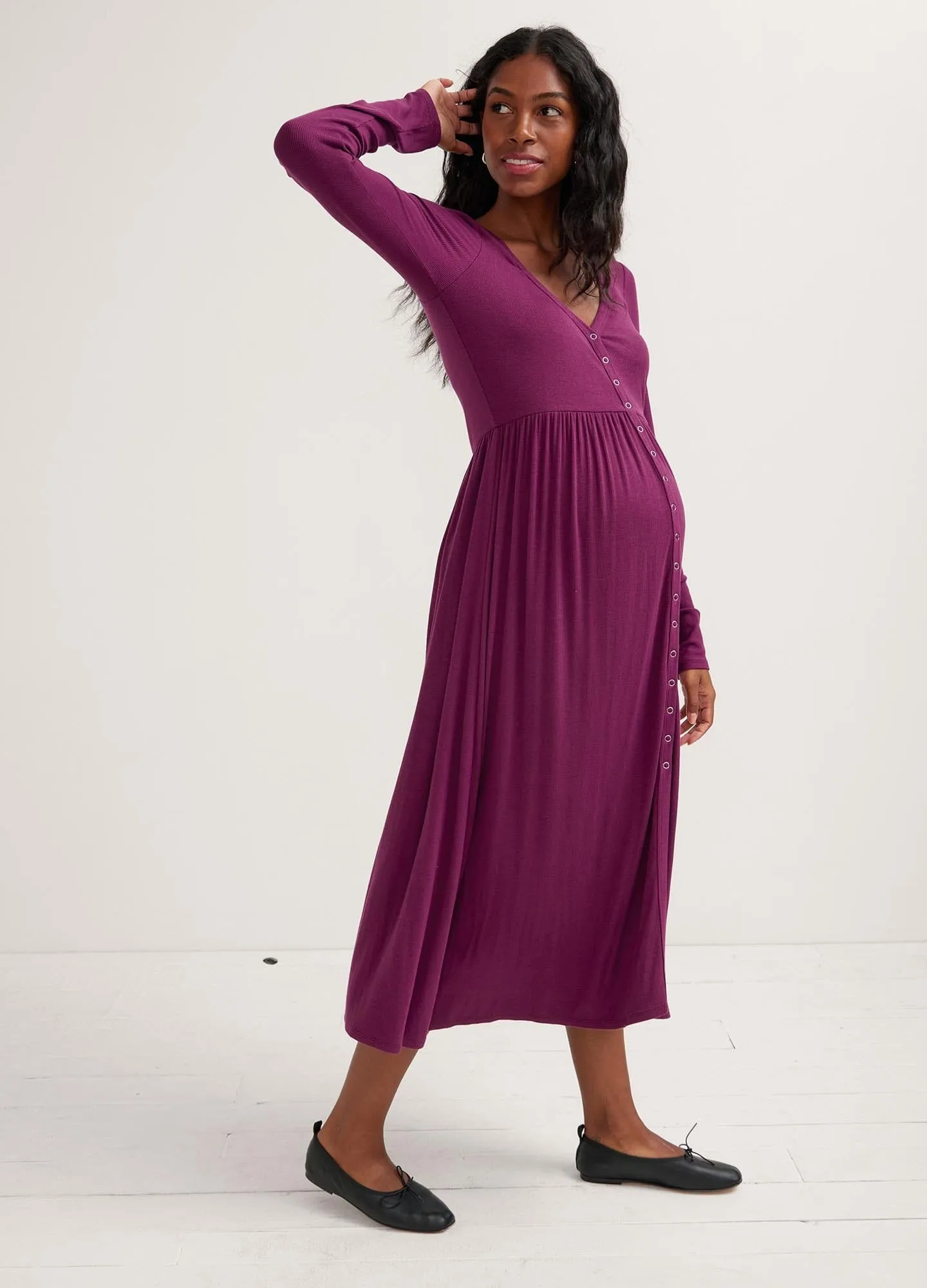 The Softest Rib Nursing Dress