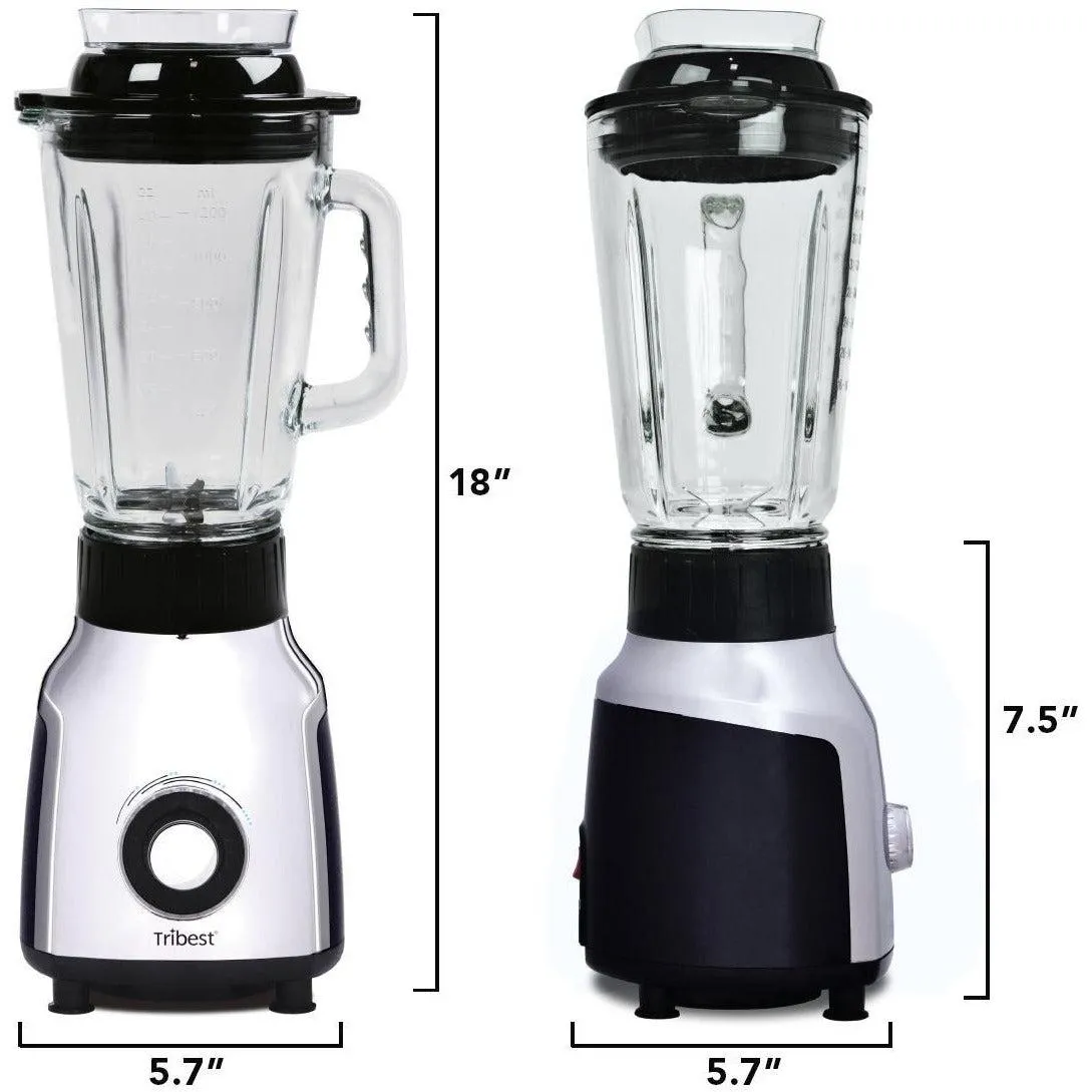 Tribest PBG-5001-A Glass Vacuum Blender, Personal Single-Serving Size