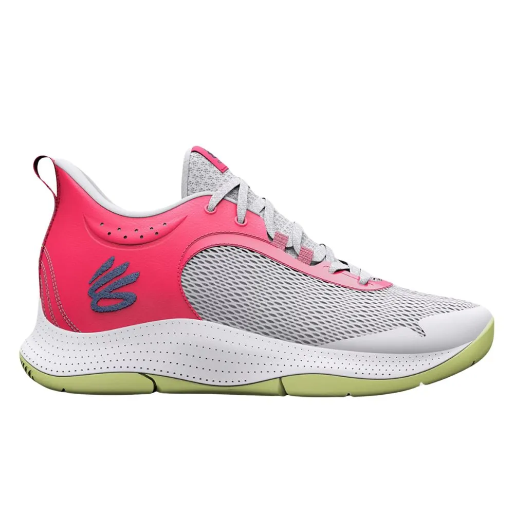 Under Armour Men's UA Curry 3Z6 Basketball Shoe - Gray Mist/Pink Shock/Downpour Gray