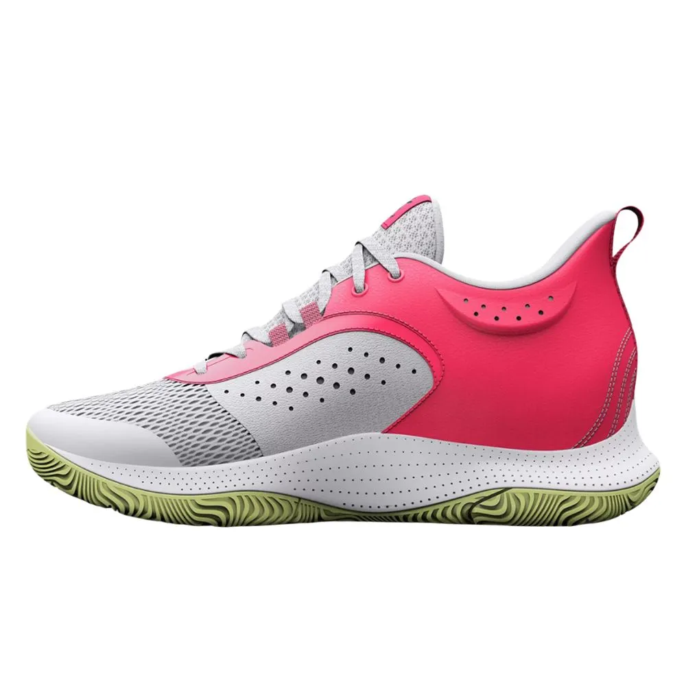 Under Armour Men's UA Curry 3Z6 Basketball Shoe - Gray Mist/Pink Shock/Downpour Gray