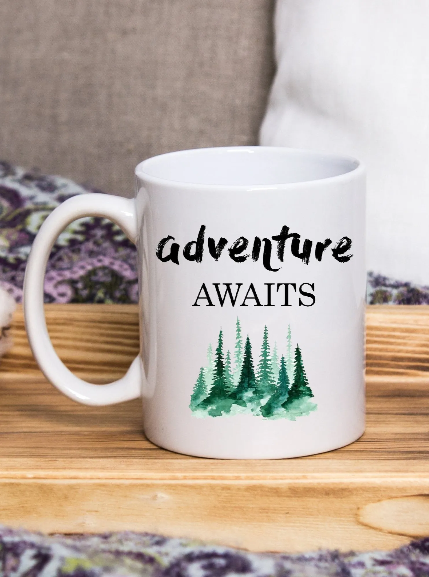 Wanderlust Adventure Awaits Coffee Mug