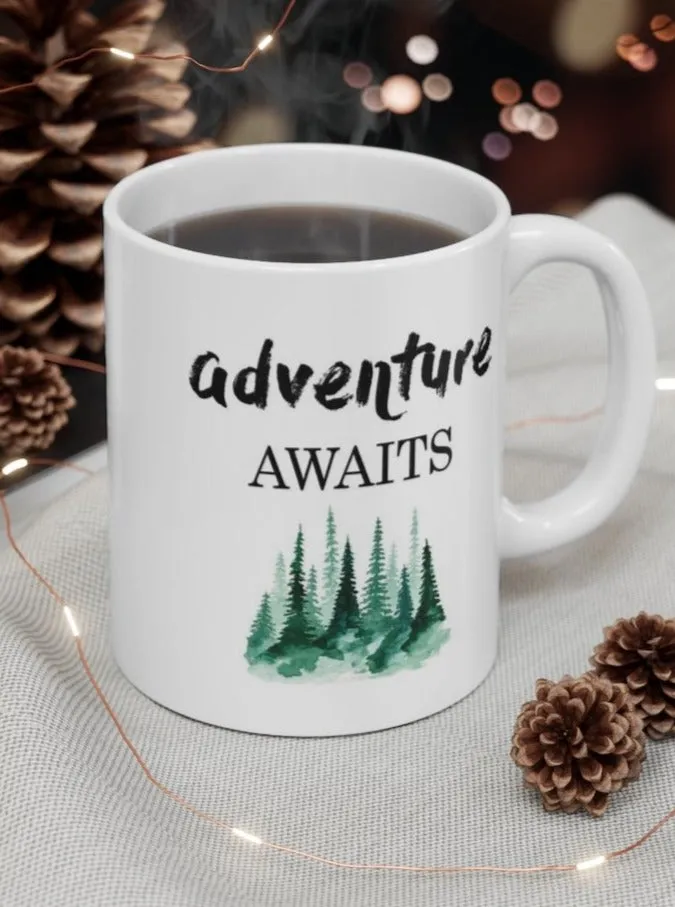 Wanderlust Adventure Awaits Coffee Mug